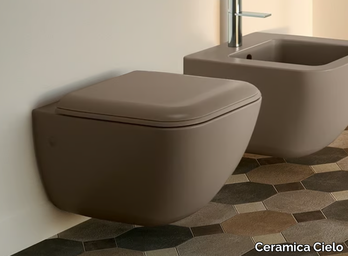 SHUI COMFORT - Wall-hung ceramic toilet _ Ceramica Cielo