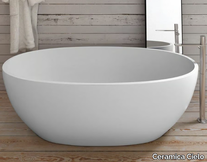 SHUI COMFORT - Freestanding Livingtec® bathtub _ Ceramica Cielo