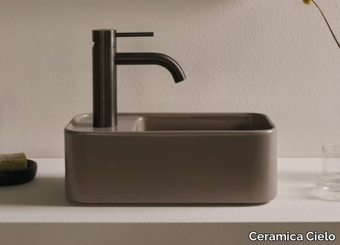 LES PETITES - Countertop rectangular ceramic washbasin _ Ceramica Cielo