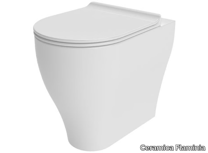 APP SOLUTION - Floor mounted rimless ceramic toilet with bidet _ Ceramica Flaminia