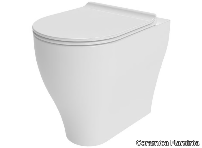 APP SOLUTION - Floor mounted rimless ceramic toilet _ Ceramica Flaminia