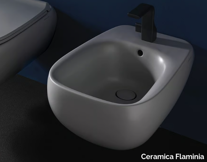 FLUO - Wall-hung ceramic bidet _ Ceramica Flaminia