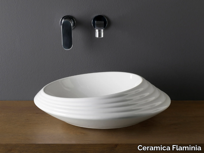 SPIRE+ - Countertop single ceramic washbasin _ Ceramica Flaminia