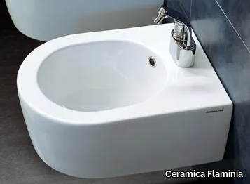 MINI LINK - Wall-hung ceramic bidet with overflow _ Ceramica Flaminia