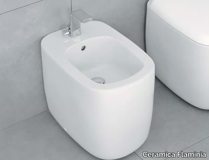 MONO' - Ceramic bidet with overflow _ Ceramica Flaminia