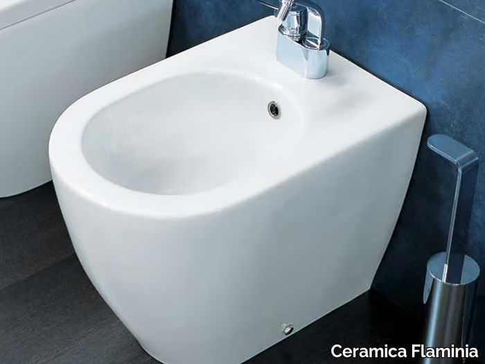 LINK - Floor mounted ceramic bidet with overflow _ Ceramica Flaminia