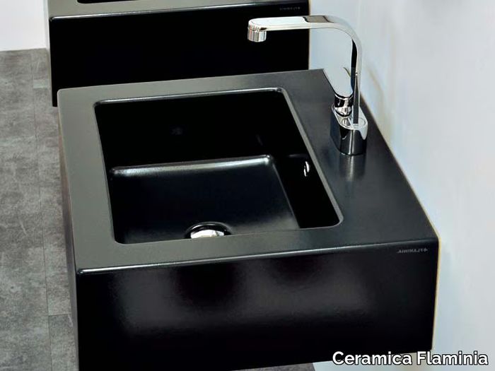 ACQUAGRANDE 60 - Countertop wall-mounted ceramic washbasin with overflow _ Ceramica Flaminia