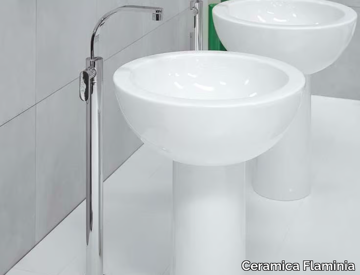 ONE - Single handle floor standing washbasin mixer _ Ceramica Flaminia