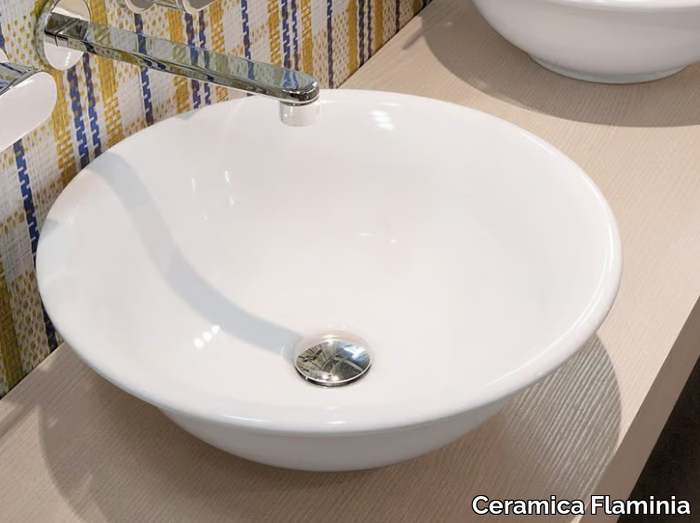 BOLL - Countertop round ceramic washbasin _ Ceramica Flaminia