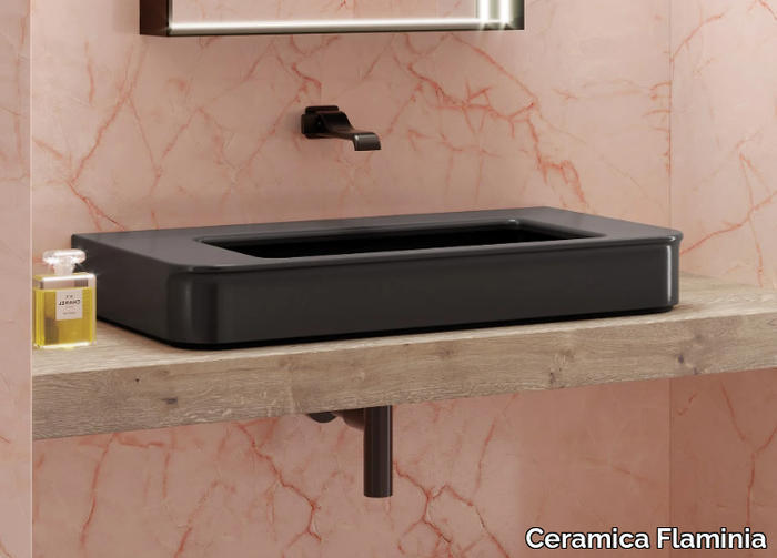 MADRE - Countertop rectangular ceramic washbasin _ Ceramica Flaminia