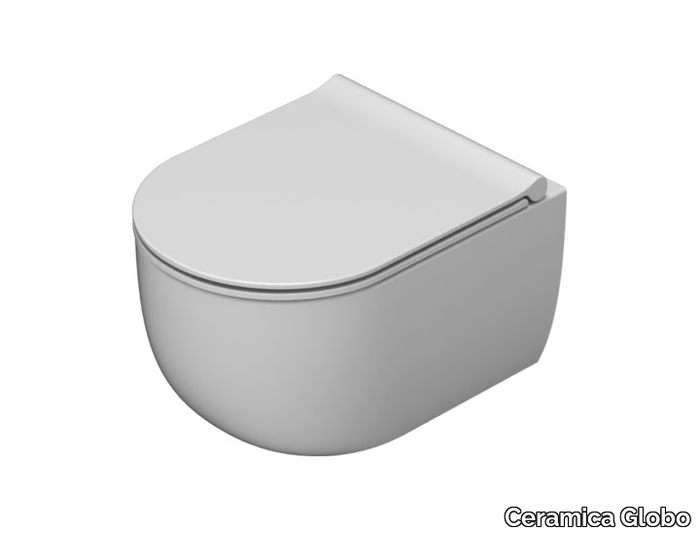 MODE - MES03 - Rimless wall-hung ceramic toilet _ Ceramica Globo