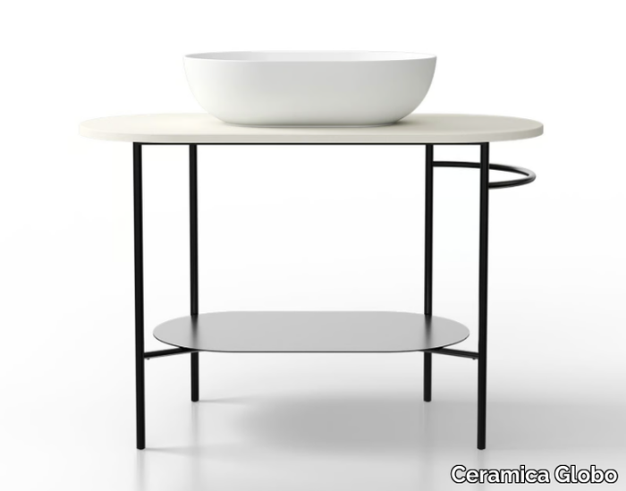 OPI - BOB COMPOSITION - Oval console washbasin _ Ceramica Globo