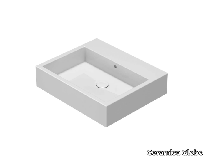 I CLASSICI - SCQ61 - Single Globothin® washbasin with overflow _ Ceramica Globo