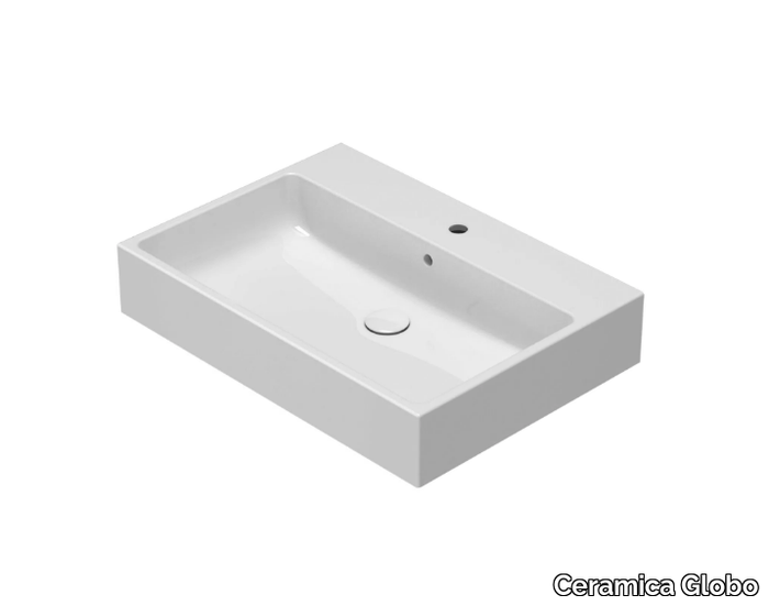 I CLASSICI - SCQ70 - Single Globothin® washbasin with overflow _ Ceramica Globo