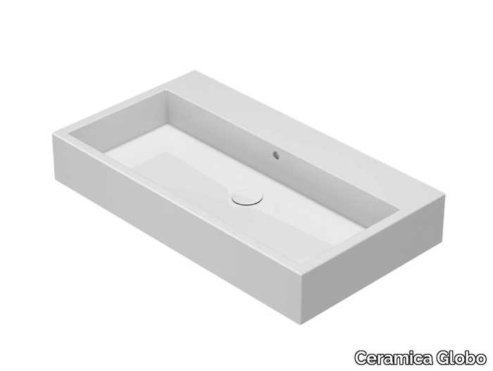 I CLASSICI - SCQ91 - Single Globothin® washbasin with overflow _ Ceramica Globo