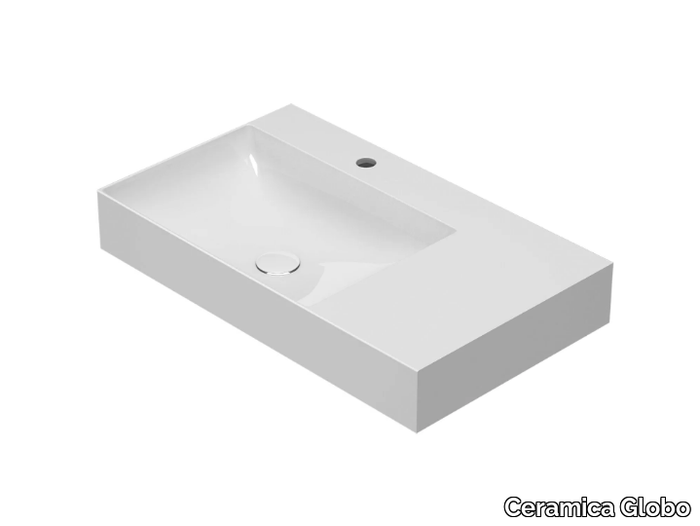 T-EDGE - B6R80D - Rectangular Globothin® washbasin _ Ceramica Globo