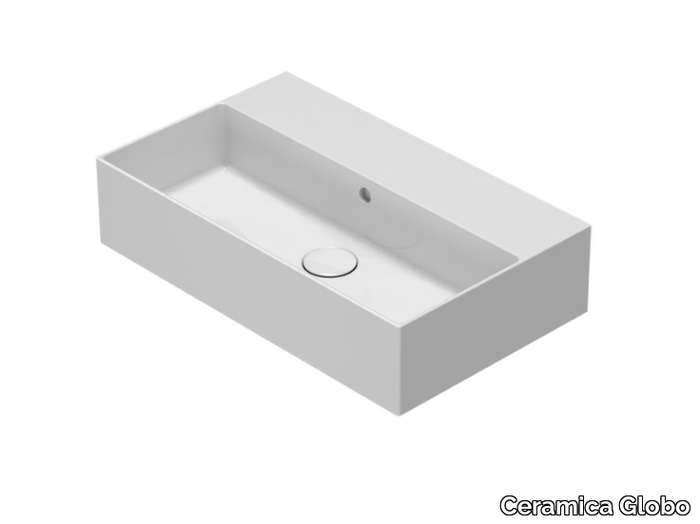 T-EDGE - IN061 - Single rectangular Globothin® washbasin _ Ceramica Globo