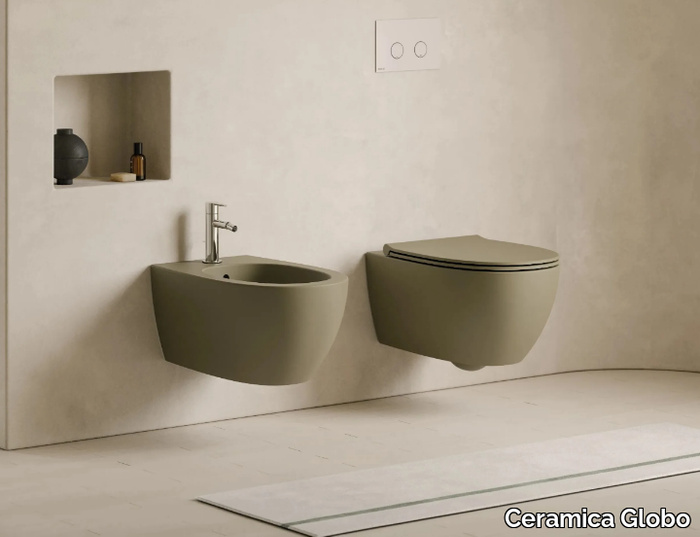 4ALL - MDS03 - Wall-hung rimless ceramic toilet _ Ceramica Globo