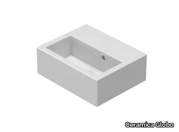 I CLASSICI - SCR40 - Wall-mounted rectangular Globothin® handrinse basin _ Ceramica Globo