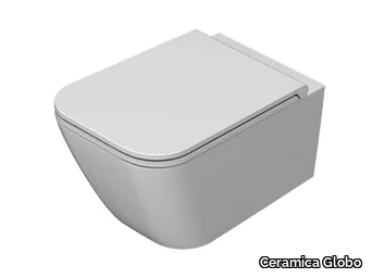 STONE - STS05 - Rimless wall-hung ceramic toilet _ Ceramica Globo