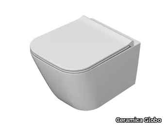 STONE - STS07 - Rimless wall-hung ceramic toilet _ Ceramica Globo