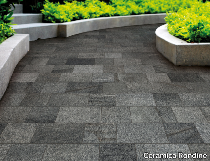 LE CAVE - Porcelain stoneware outdoor floor tiles with stone effect _ Ceramica Rondine