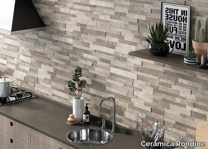 VOLCANO 3D - Porcelain stoneware 3D Wall Cladding with concrete effect _ Ceramica Rondine