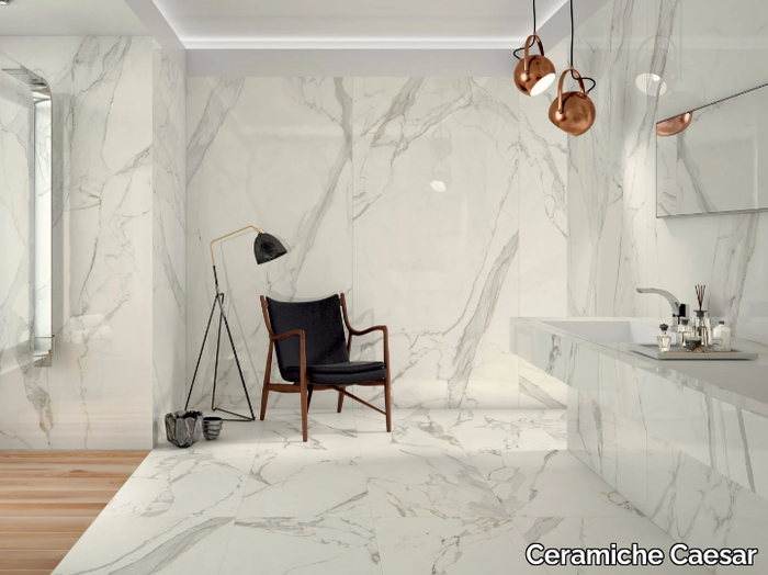 PROJECT EVOLUTION - Porcelain stoneware wall/floor tiles with marble effect _ Ceramiche Caesar