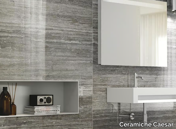 TALE SILVER VERSO - Porcelain stoneware wall/floor tiles with stone effect _ Ceramiche Caesar