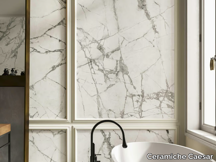 ANIMA EVER MAGNIFICENT WHITE - Porcelain stoneware wall/floor tiles with marble effect _ Ceramiche Caesar