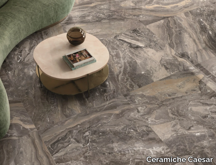 ANIMA FUTURA KEEN GREY - Porcelain stoneware wall/floor tiles with marble effect _ Ceramiche Caesar