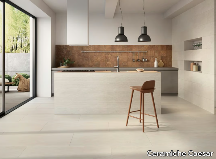 KEY MOOD COTTON - Porcelain stoneware wall/floor tiles with stone effect _ Ceramiche Caesar