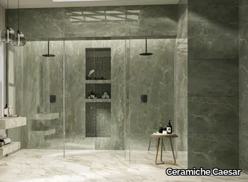 ANIMA EVER SAGE GREEN - Porcelain stoneware wall/floor tiles with marble effect _ Ceramiche Caesar