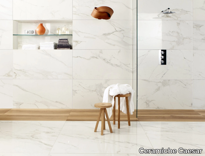 ANIMA CALACATTA ORO - Porcelain stoneware wall/floor tiles with marble effect _ Ceramiche Caesar