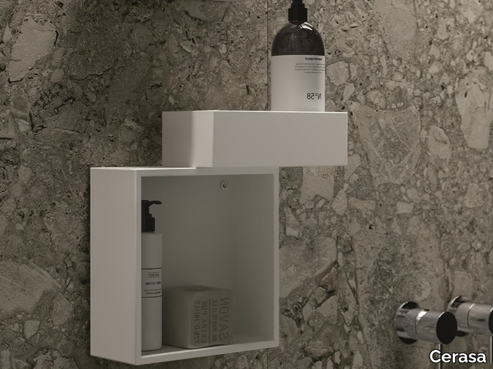 NEROLAB - Open suspended Tecnoril® bathroom wall cabinet _ Cerasa