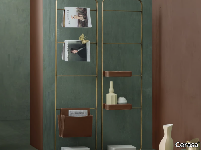 SUEDE - Open metal bathroom cabinet _ Cerasa