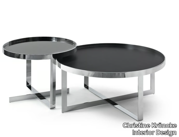 CROSS - Round steel coffee table _ Christine Kröncke Interior Design