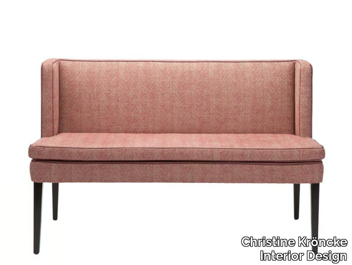 DINAGRA - Upholstered fabric bench with back _ Christine Kröncke Interior Design