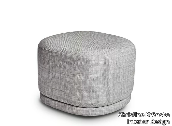 CEDAR - Upholstered round fabric pouf _ Christine Kröncke Interior Design