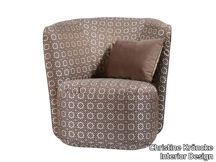 OPHELIA - Fabric armchair with armrests _ Christine Kröncke Interior Design