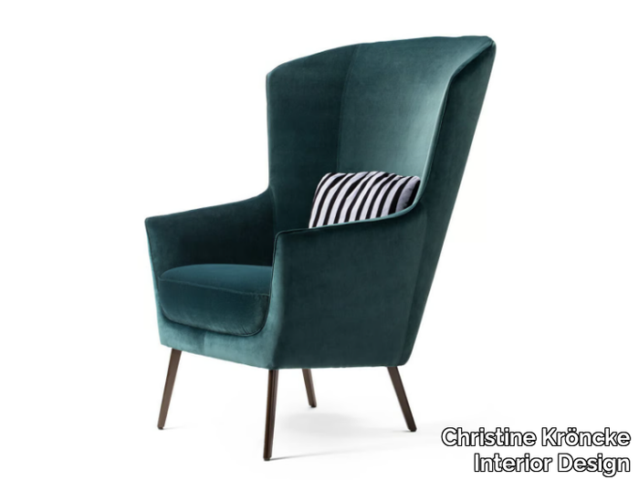 LILOU - Fabric armchair with armrests _ Christine Kröncke Interior Design