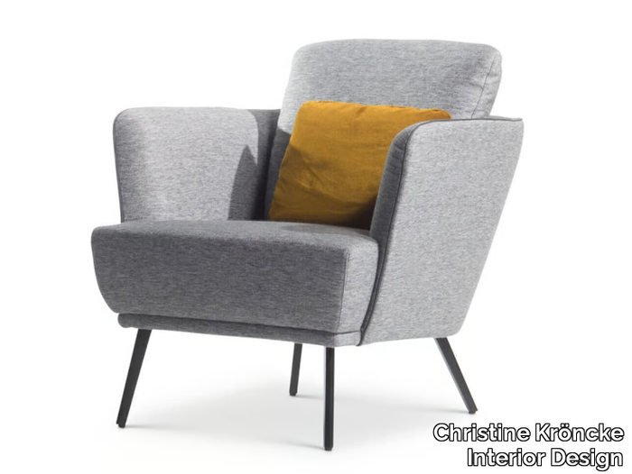 NONA - Fabric armchair with armrests _ Christine Kröncke Interior Design