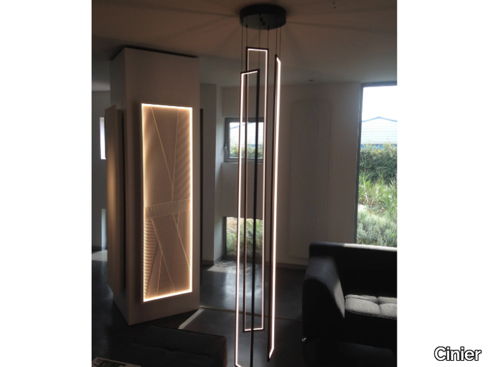 CASCADE MIRÉ - 3 - LED pendant lamp _ Cinier