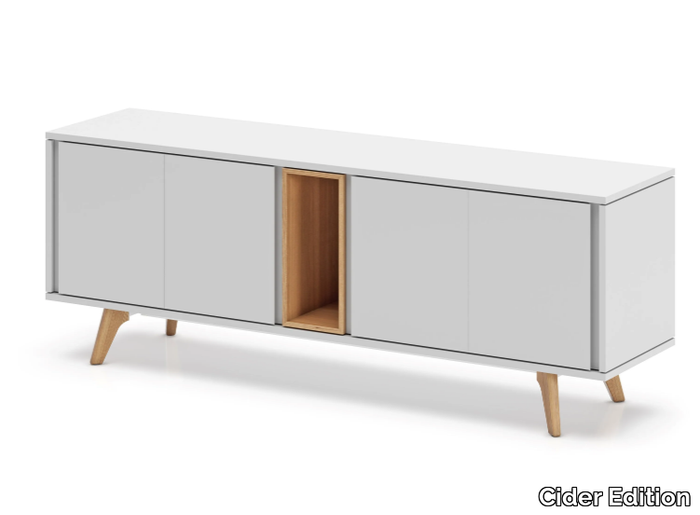 GREGOR - Low office storage unit with sliding doors _ Cider Edition