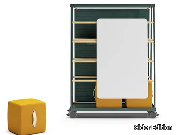 C-BASE - Tall office storage unit with castors _ Cider Edition