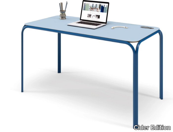 BENDED - Rectangular workstation desk with cable management _ Cider Edition