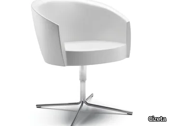 SFER - Swivel with 4-spoke base easy chair with armrests _ Cizeta