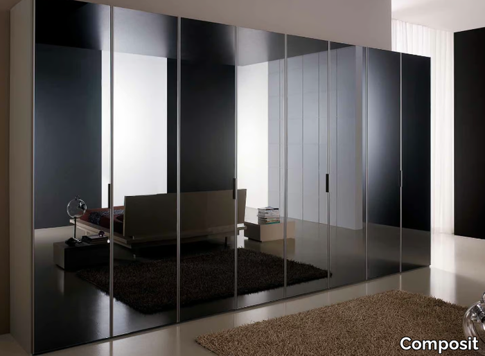 PROFILO - Mirrored glass wardrobe _ Composit