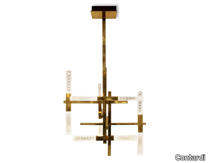 MIKADO - LED brass pendant lamp _ Contardi