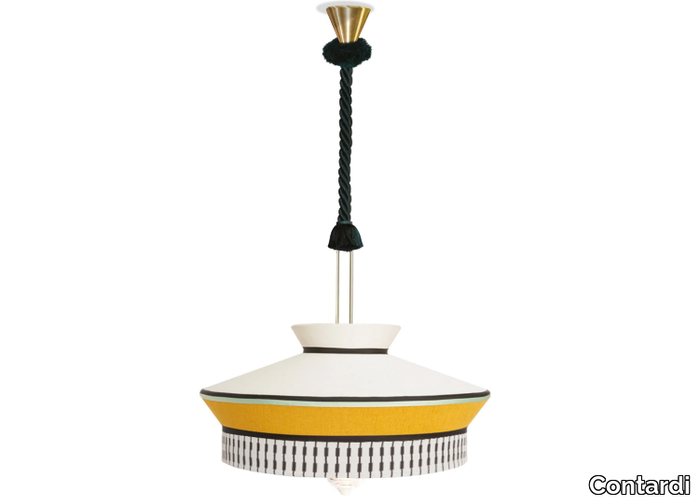 CALYPSO XL MARTINIQUE - LED fabric pendant lamp _ Contardi